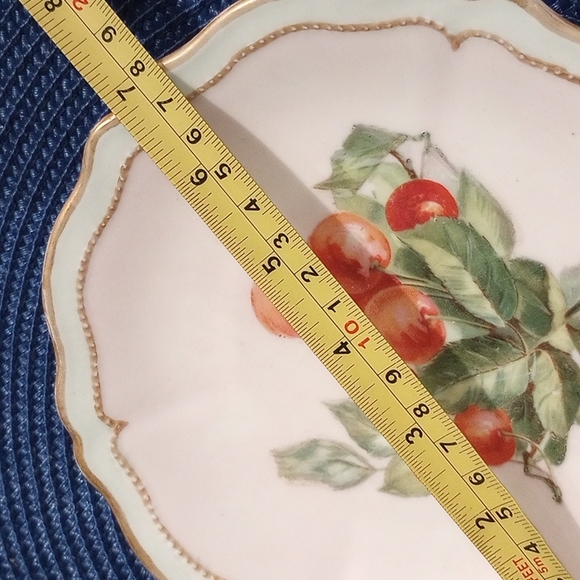 Vintage Hand painted Porcelain "Cherries" Plate 🍒 - Picture 5 of 5